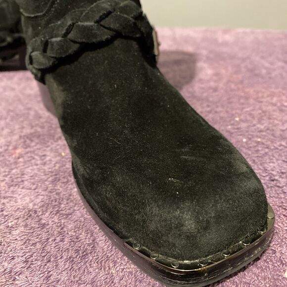 Belle Sigerson Morrison Women's Suede‎ Square Toe Ankle Boots  Sz 7B Black - Picture 16 of 16